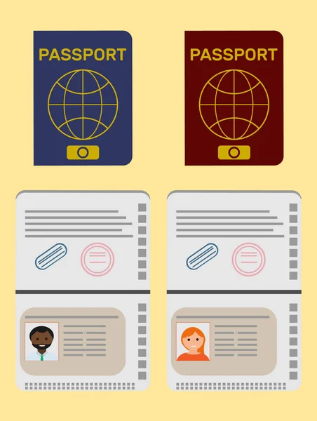 Adam izole açık pasaportu. 