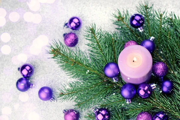 Violet Christmas decoration Stock Photo