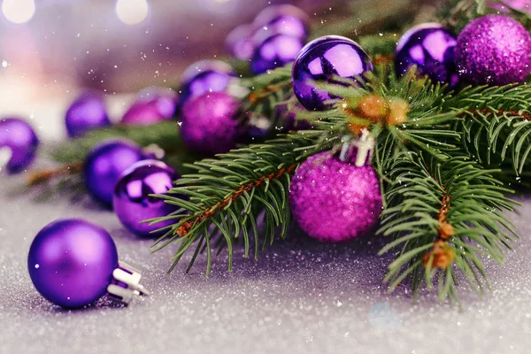 Decoração de Natal violeta — Fotografia de Stock