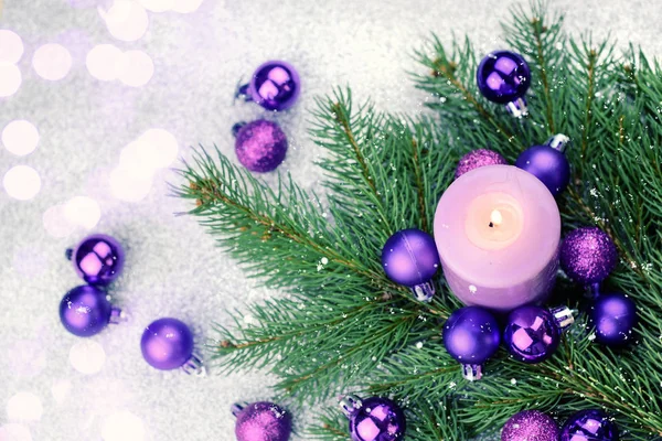Violet Christmas decoration. Stock Picture