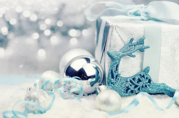 トナカイとクリスマスの背景 — ストック写真