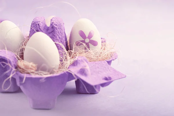 Pastel y coloridos huevos de Pascua — Foto de Stock