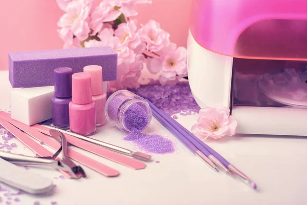 Nails Care. Violet Manicure Accessories