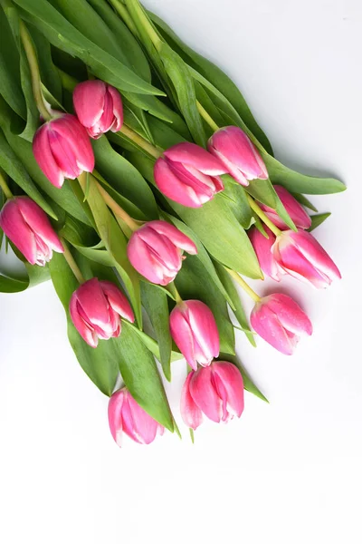 Kytice růžových tulipánů — Stock fotografie