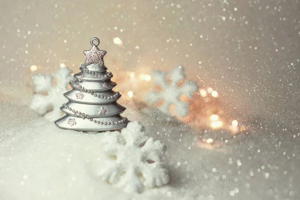 Árbol mágico de Navidad de plata —  Fotos de Stock