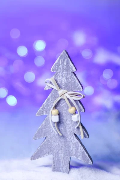 Albero di Natale in legno carino . — Foto Stock