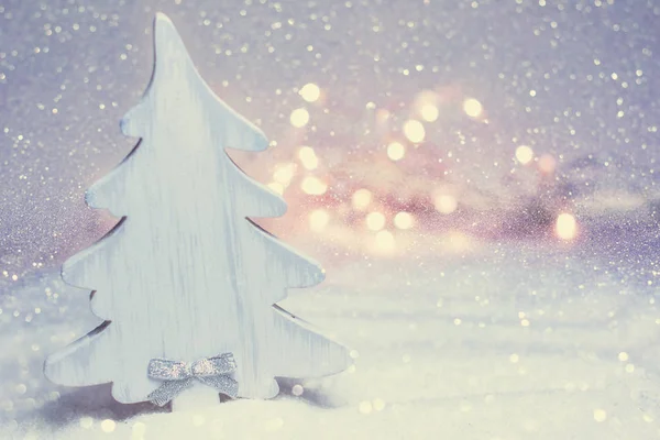 Lindo árbol de Navidad de madera —  Fotos de Stock