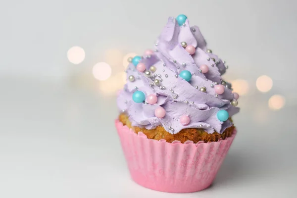 Πολύ Νόστιμο Cupcake Αναζητούν Ροζ — Φωτογραφία Αρχείου