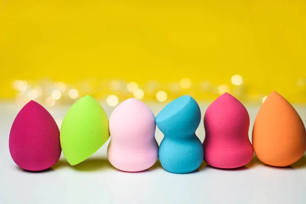 Make-up colored sponges in different shapes
