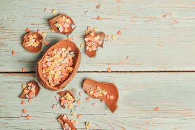 Çikolata Paskalya yortusu yumurta arka plan