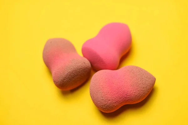 Make up sponges. Clean and dirty.