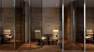 Ofis Binası yeni yerleşim bölgesinde. 3D render.
