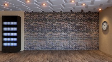 Boş ofis. Yeni ofis alanı. 3D render