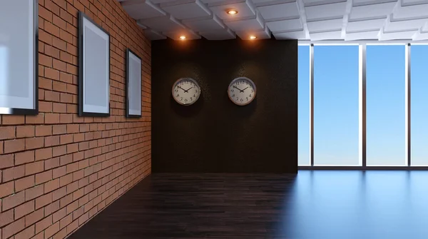 The concept of modern office space. Empty office. 3d rendering. — Stock Photo, Image