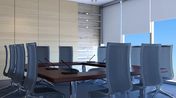 Dağlık modern ofis iç. 3D render. — Stok fotoğraf