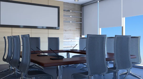 Interior of the modern office in the highlands. 3d rendering. — Stock Photo, Image
