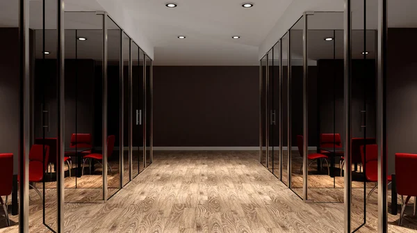 Meeting room. Interior of the modern office in the highlands. 3d — Stockfoto