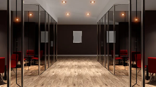 Meeting room. Interior of the modern office in the highlands. 3d — Stockfoto