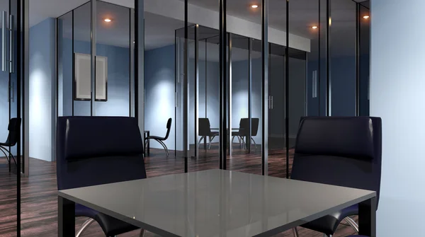 Vergaderzaal. De conceptuele kantoren. Office-matrix. 3D-rendering — Stockfoto