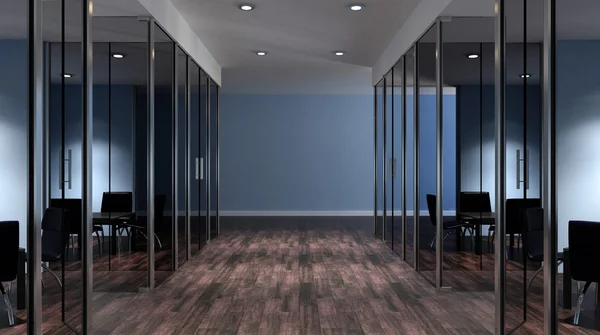 Toplantı odası. Dağlık modern ofis iç. 3D