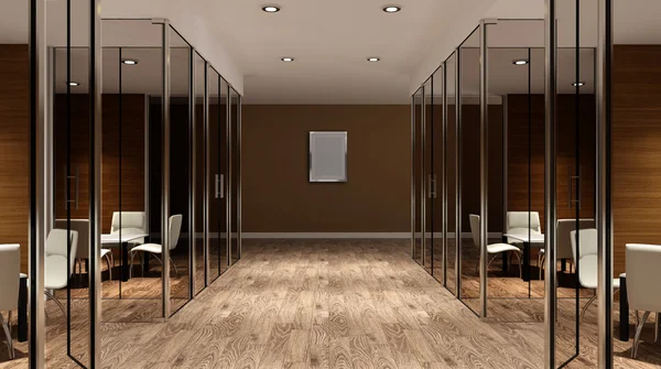 Meeting room. Interior of the modern office in the highlands. 3d — Stockfoto