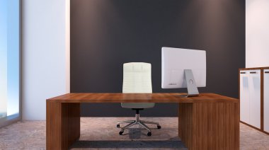 Ofis Binası yeni yerleşim bölgesinde. 3D render.