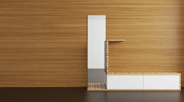 Der moderne Flur mit Möbeln. 3D-Darstellung — Stockfoto
