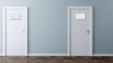 Ofis Binası koridorunda. 3D render