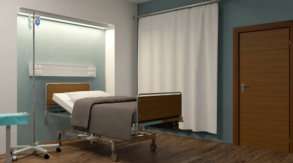 Hospital ward. Interior room in the hospital. 3D rendering