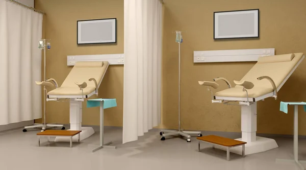 Prenatalnej pokój. Szpitala. renderowania 3D — Zdjęcie stockowe
