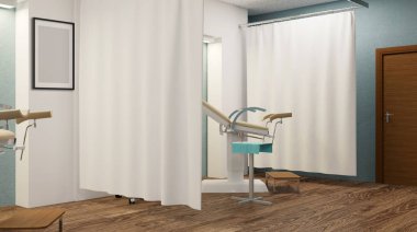 Doğum öncesi Oda. Hastane. 3D render