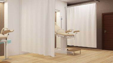 Doğum öncesi Oda. Hastane. 3D render