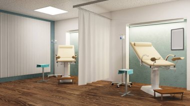 Doğum öncesi Oda. Hastane. 3D render