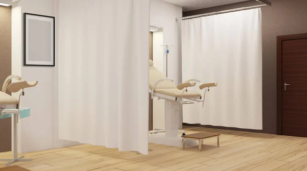 Doğum öncesi Oda. Hastane. 3D render — Stok fotoğraf