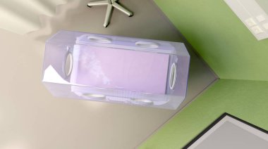 Yeni doğan bakımı. 3D render