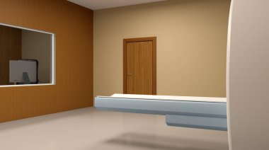 bir MRI makine 3D render 