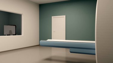 bir MRI makine 3D render 