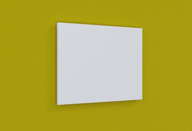 Boş çerçeve deri duvarına. 3D-işleme