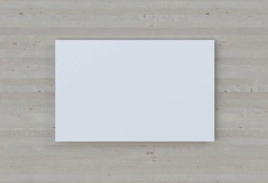 Boş levha bir ahşap duvar. 3D-işleme