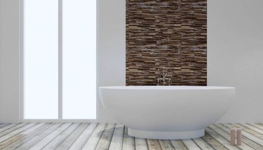 Modern banyo. 3D render