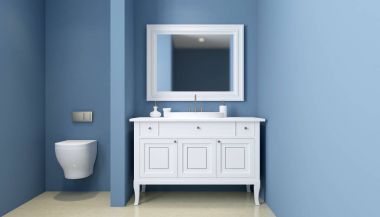 Modern banyo. 3D render