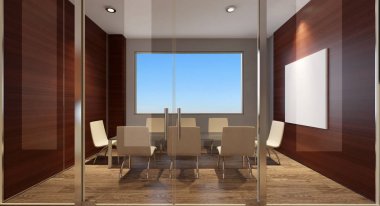 Ofis iç. 3D render