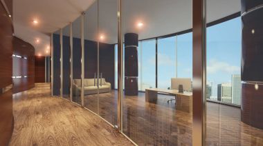 Office bir çok katlı binada şirket başkanı