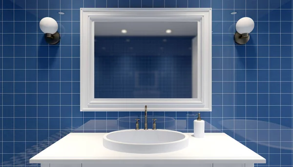 Casa de banho moderna. Renderização 3D — Fotografia de Stock