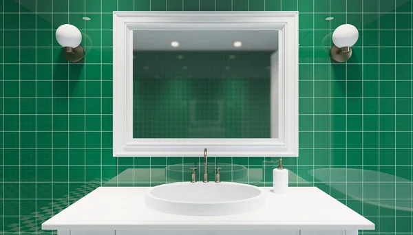 Μοντέρνο μπάνιο. απόδοσης 3D — Φωτογραφία Αρχείου