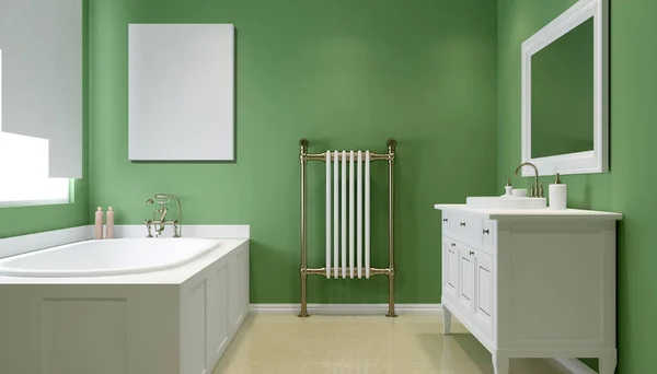 Baño moderno. Renderizado 3D — Foto de Stock