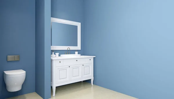Moderní koupelna. 3D vykreslování — Stock fotografie