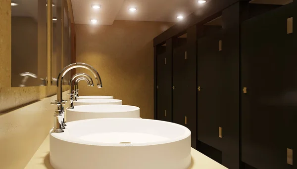 Genel tuvalet. 3D render