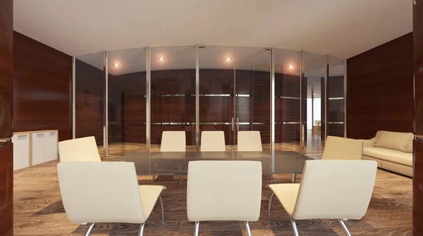 Вид кімнати для переговорів в сучасному офісі . — стокове фото