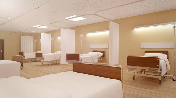 Hastane odasında iç. Boş oda.